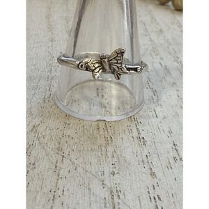 VTG‎ Sterling Silver - SARDA Butterfly Insect Ring Size 11 3/4